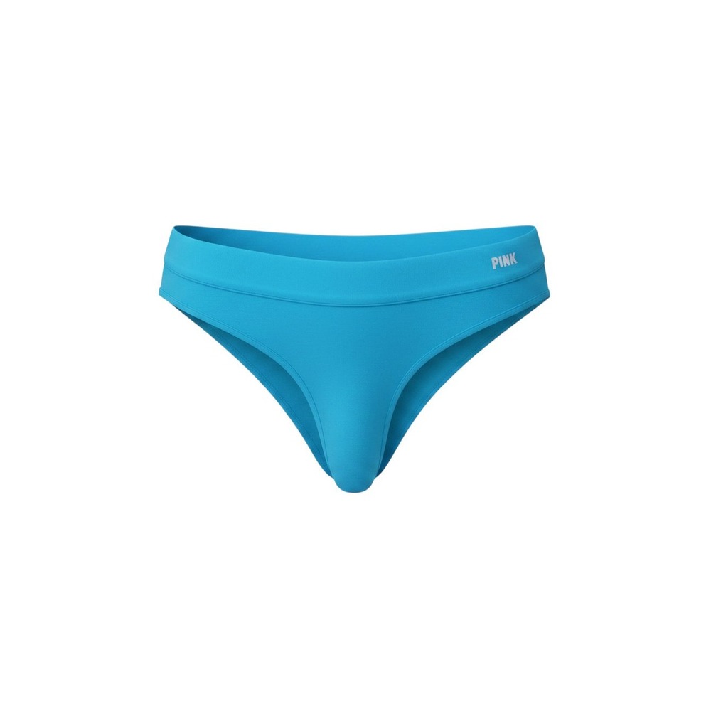 Pink Thong Womens M Blue  Logo Waistband Seamless Intimates 385303-893